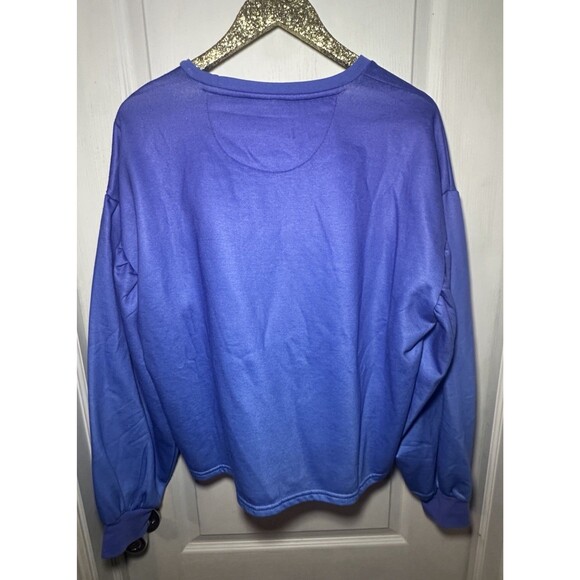Disney Her Universe Cinderella Blue Top Puffed Sleeves Fleece Lining Size Large - Picture 6 of 6